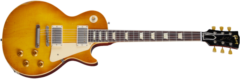 Gibson Custom Shop Murphy Lab Les Paul Standard 1958 Reissue 2h Ht Rw - Heavy Aged Lemon Burst - Enkel gesneden elektrische gitaar - Main picture
