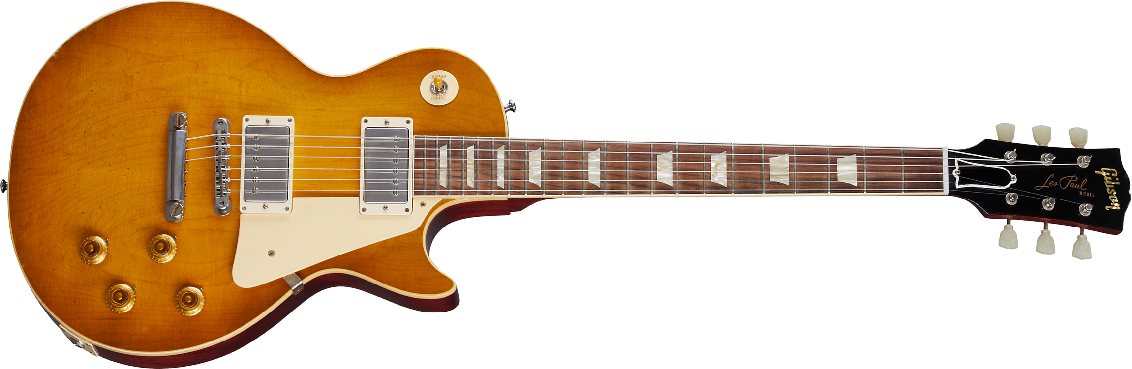 Gibson Custom Shop Murphy Lab Les Paul Standard 1958 Reissue 2h Ht Rw - Light Aged Lemon Burst - Enkel gesneden elektrische gitaar - Main picture