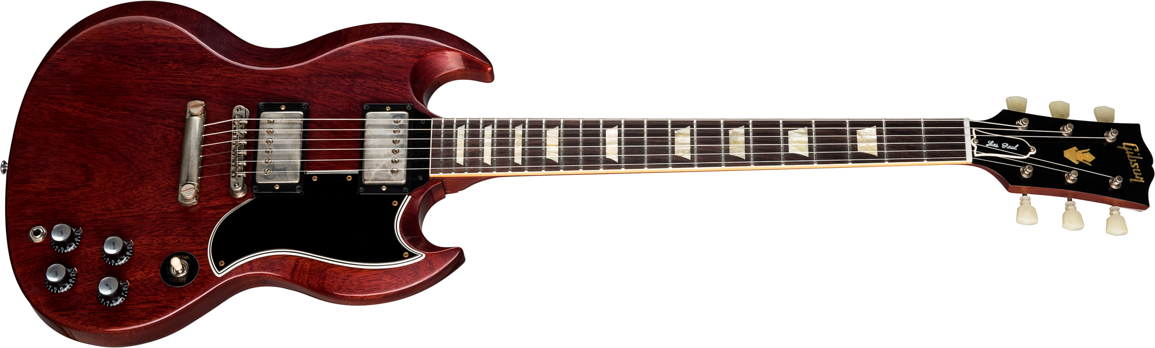 Gibson Custom Shop Sg Standard 1961 Reissue Stop Bar 2019 2h Ht Rw Rw - Vos Cherry Red - Guitarra eléctrica de doble corte. - Main picture