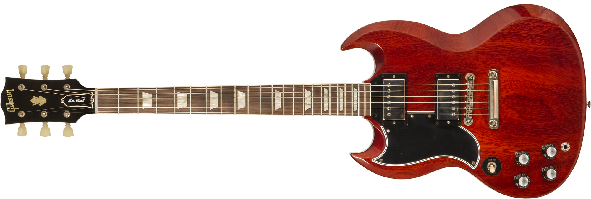 Gibson Custom Shop Sg Standard 1961 Stop Bar Reissue Lh Gaucher 2019 2h Ht Rw #400261 - Vos Cherry Red - Guitarra eléctrica de doble corte. - Main pic