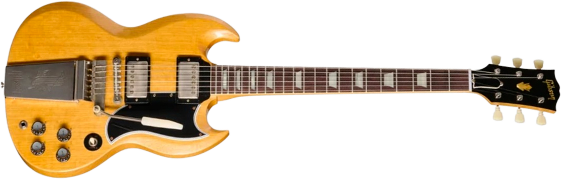 Gibson Custom Shop Sg Standard Reissue 1964 Korina Le Ltd 2h Trem Eb - Vos Antique Natural - Double cut gitaar - Main picture