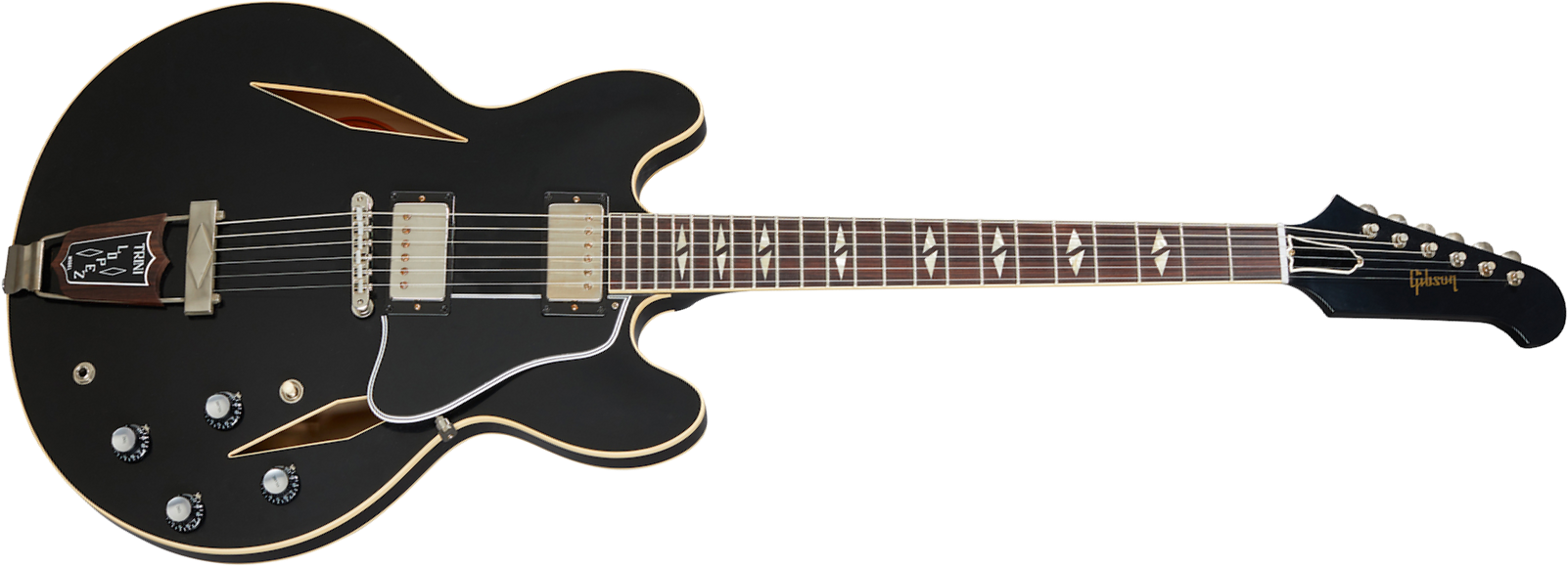 Gibson Custom Shop Trini Lopez Standard 1964 Reissue 2h Ht  Rw - Vos Ebony - Semi hollow elektriche gitaar - Main picture
