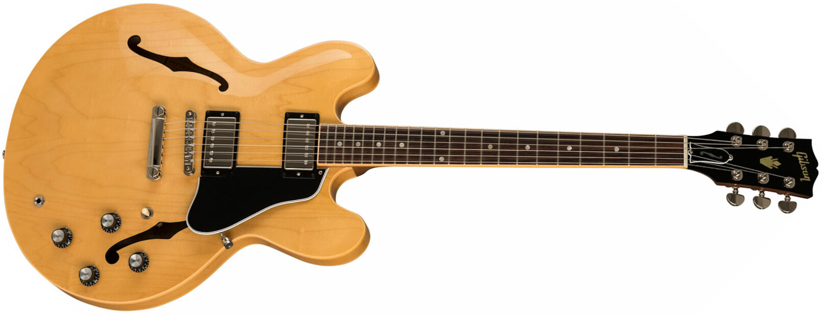 Gibson Es-335 Dot 2019 Hh Ht Rw - Dark Natural - Semi hollow elektriche gitaar - Main picture