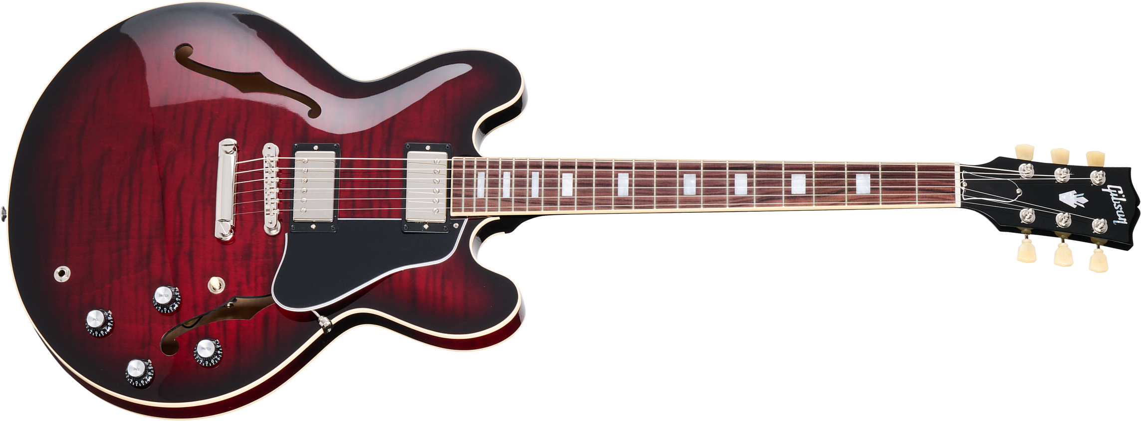 Gibson Es-335 Figured Original Custom Color 2h Ht Rw - Blood Moon Burst - Semi hollow elektriche gitaar - Main picture