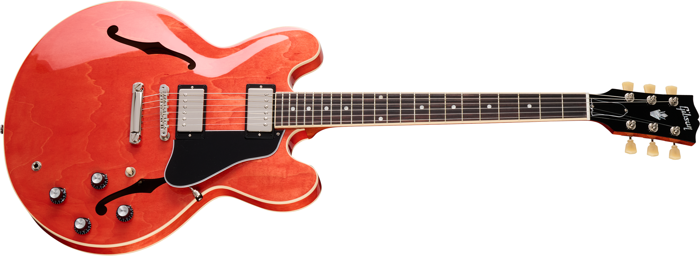 Gibson Es-335 Original Custom Color 2h Ht Rw - Watermelon - Semi hollow elektriche gitaar - Main picture