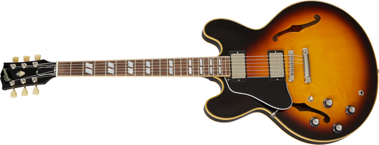 Gibson Es-345 Lh Original Gaucher 2h Ht Rw - Vintage Burst - Linkshandige elektrische gitaar - Main picture