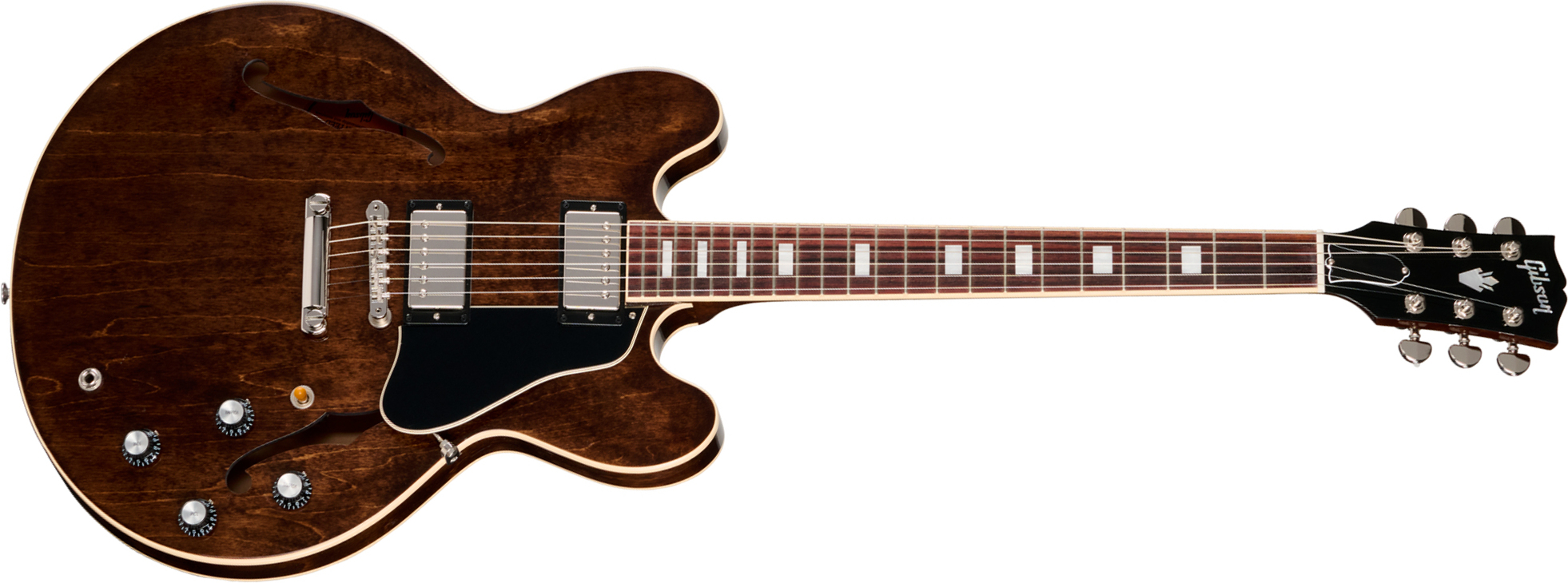 Gibson Es335 60s Usa 2h Ht Rw - Dark Walnut - Semi hollow elektriche gitaar - Main picture