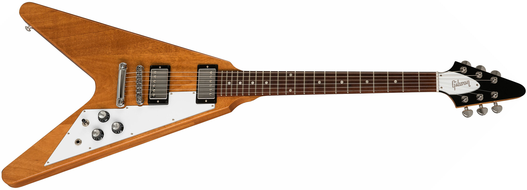 Gibson Flying V 2019 Hh Ht Rw - Antique Natural - Metalen elektrische gitaar - Main picture