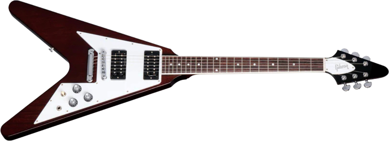 Gibson Flying V 70s Original 2h Ht Rw - Dark Walnut - Metal elektrische gitaar - Main picture