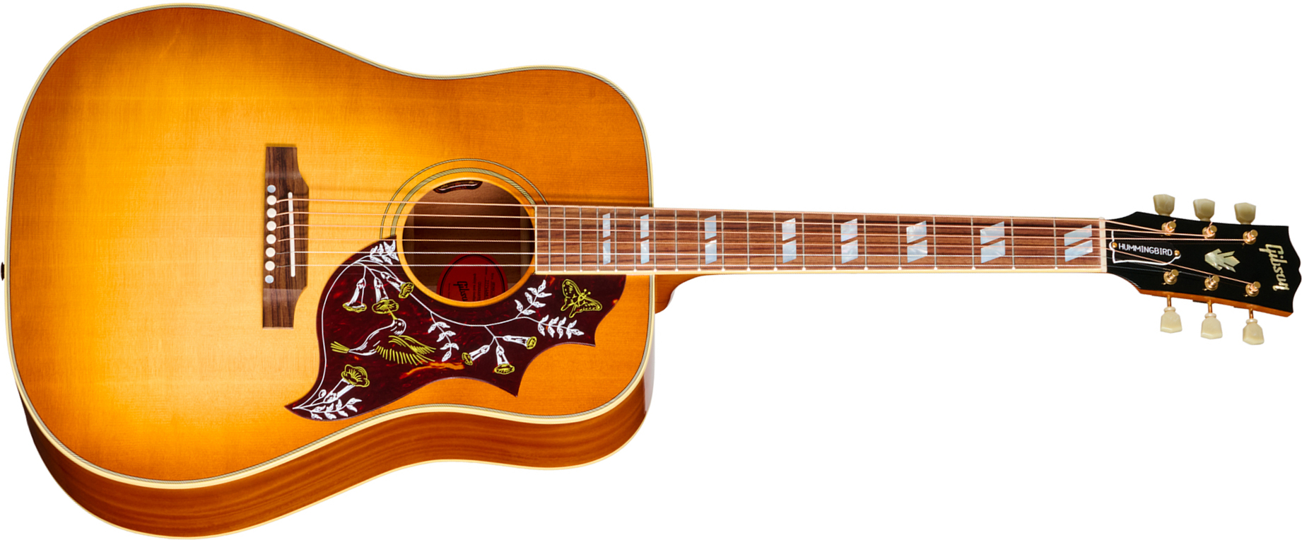 Gibson Hummingbird Original (baggs Hifi Dna) Dreadnought Epicea Acajou Rw - Heritage Cherry Sunburst - Folk gitaar - Main picture