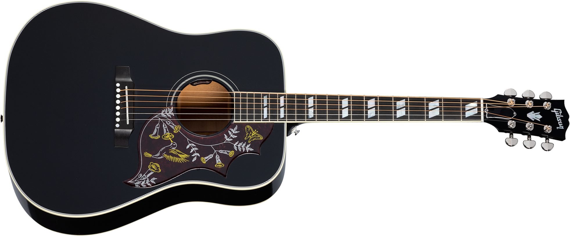 Gibson Hummingbird Standard Modern Dreadnought Epicea Acajou Rw - Ebony - Folk gitaar - Main picture