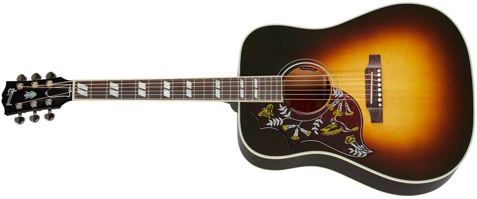 Gibson Hummingbird Standard Modern Lh Dreadnought Gaucher Epicea Acajou Rw - Vintage Sunburst - Linkshandige folkgitaar - Main picture