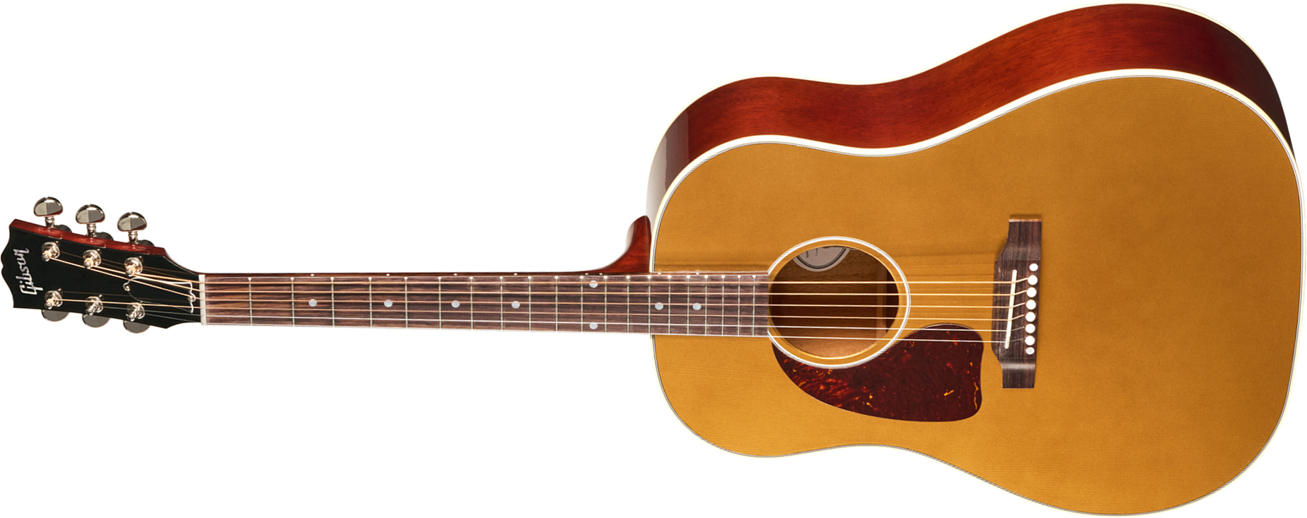 Gibson J45 Standard Lh (baggs Hifi Dna) Dreadnought Gaucher Epicea Acajou Rw - Goldtop - Folk gitaar - Main picture