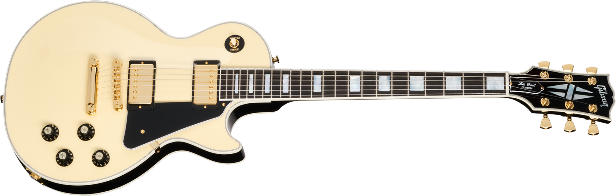 Gibson Les Paul Custom 70s 2h Ht Eb - Buttercream Top - Single cut gitaar - Main picture