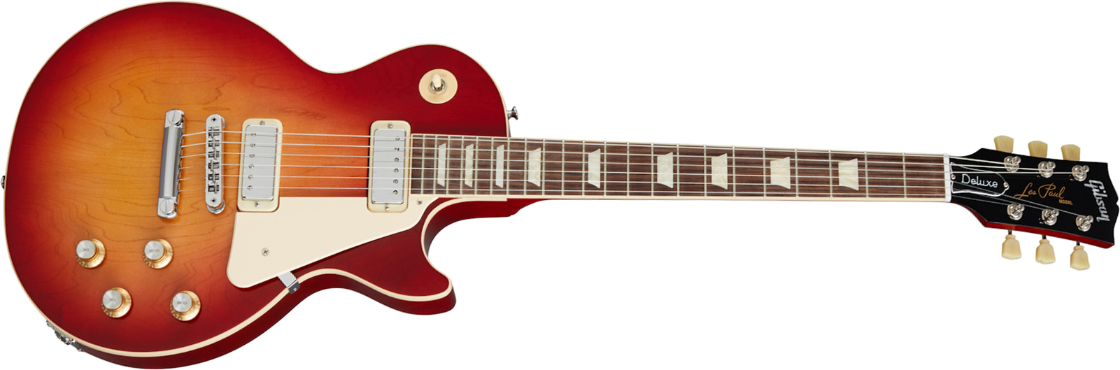 Gibson Les Paul Deluxe 70s Original 2mh Ht Rw - 70s Cherry Sunburst - Enkel gesneden elektrische gitaar - Main picture