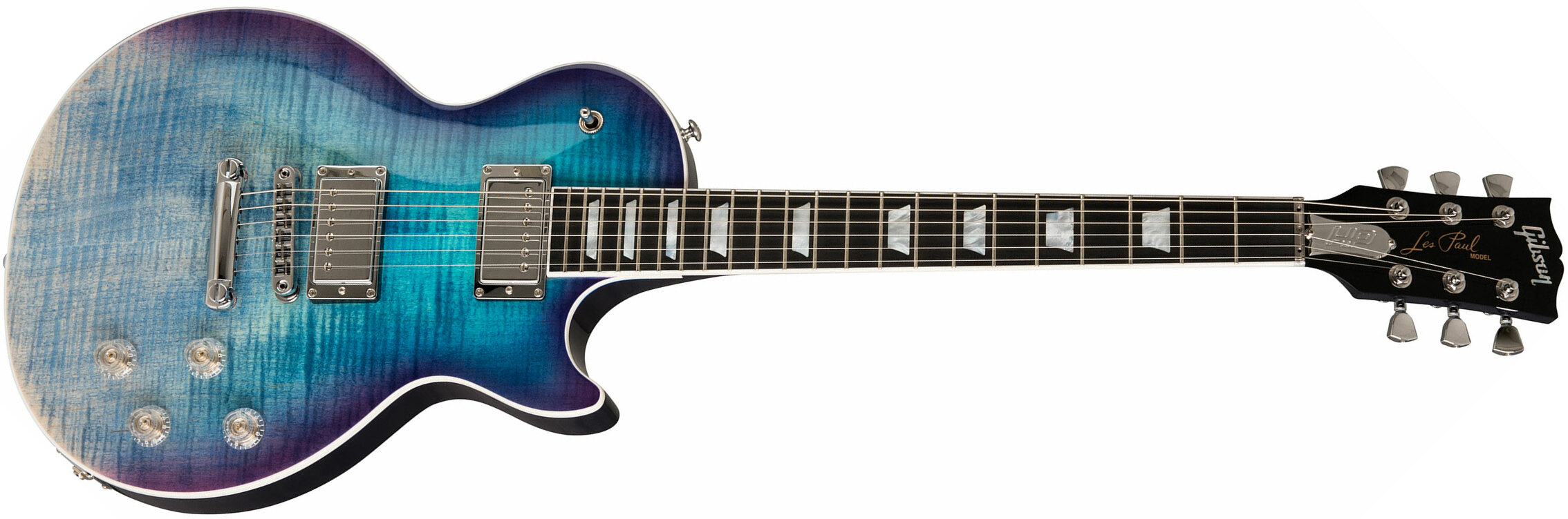 Gibson Les Paul Hp-ii High Performance 2019 Hh Ht Rw - Blueberry Fade - Enkel gesneden elektrische gitaar - Main picture