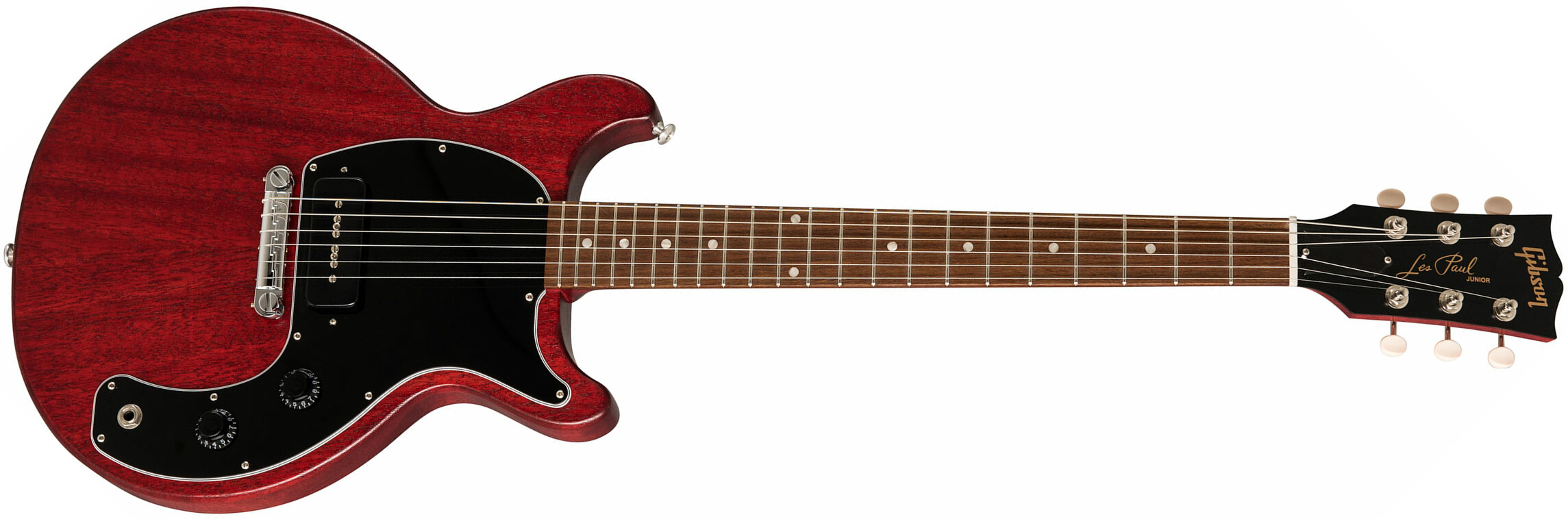 Gibson Les Paul Junior Tribute 2019 P90 Ht Rw - Worn Cherry - Enkel gesneden elektrische gitaar - Main picture