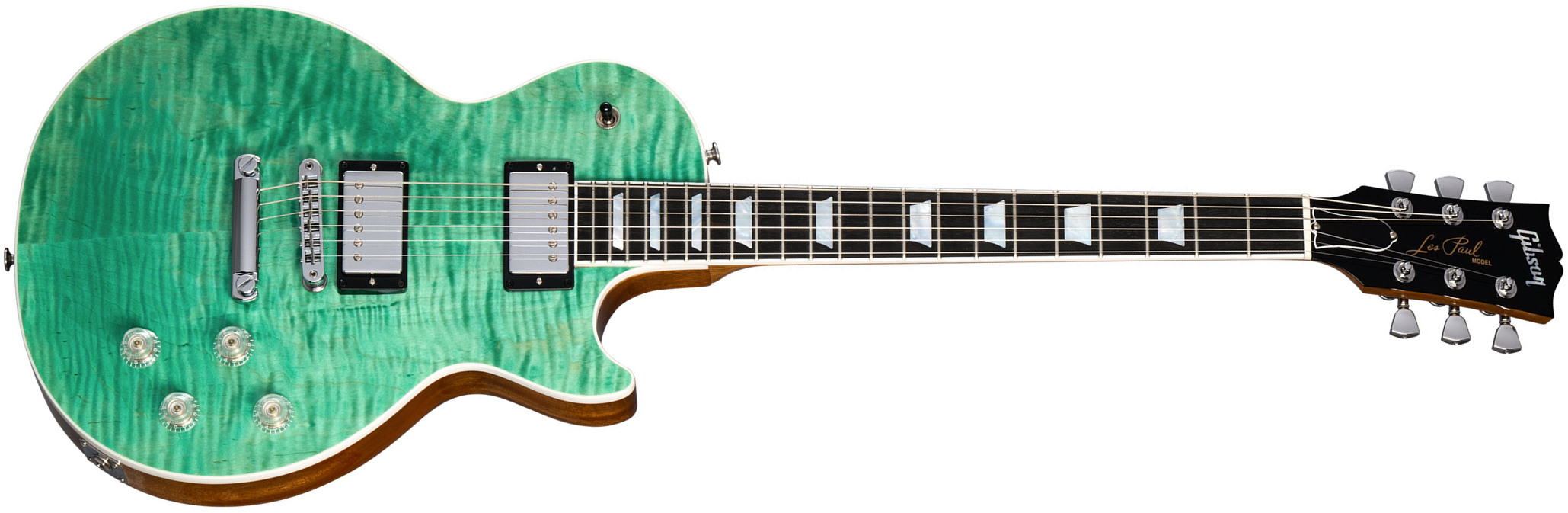 Gibson Les Paul Modern Figured 2h Ht Rw - Seafoam Green - Enkel gesneden elektrische gitaar - Main picture