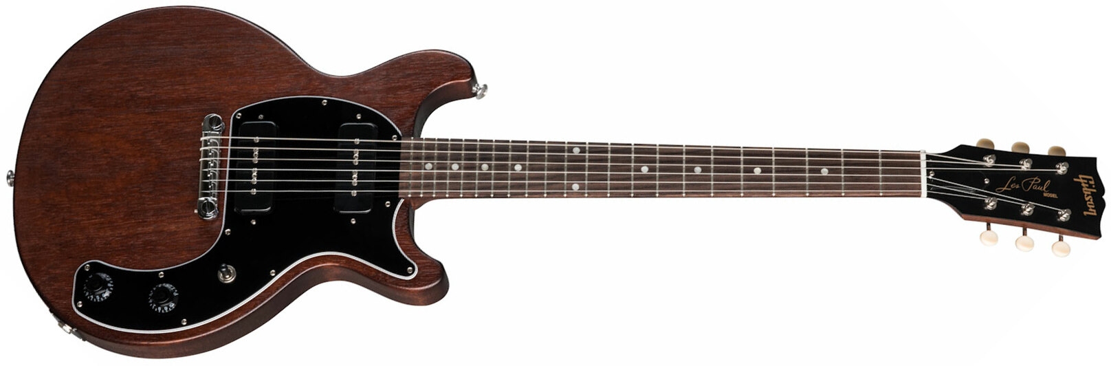 Gibson Les Paul Special Tribute Dc Modern P90 - Worn Brown - Guitarra eléctrica de doble corte. - Main picture