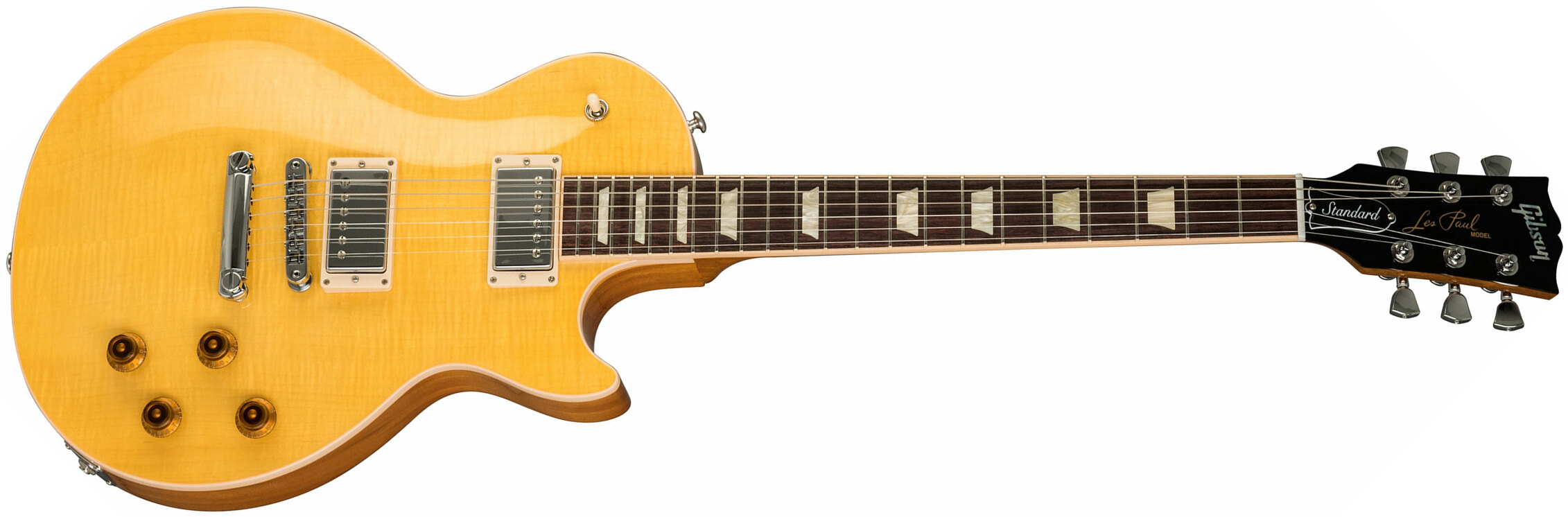 Gibson Les Paul Standard 2h Ht Rw - Trans Amber - Enkel gesneden elektrische gitaar - Main picture