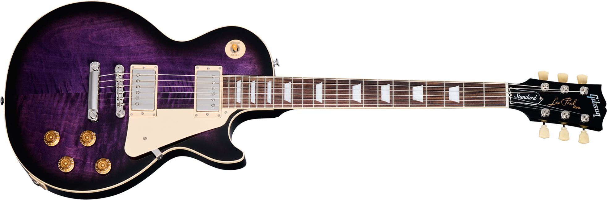 Gibson Les Paul Standard 50s Figured Top Original Usa 2h Ht Rw - Dark Purple Burst - Single cut gitaar - Main picture