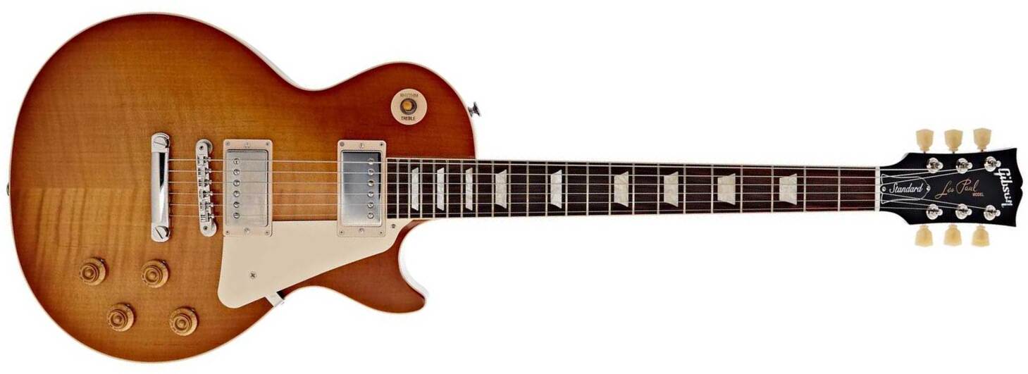 Gibson Les Paul Standard 50s Figured Top Original Usa 2h Ht Rw - Dirty Lemon Burst - Single cut gitaar - Main picture