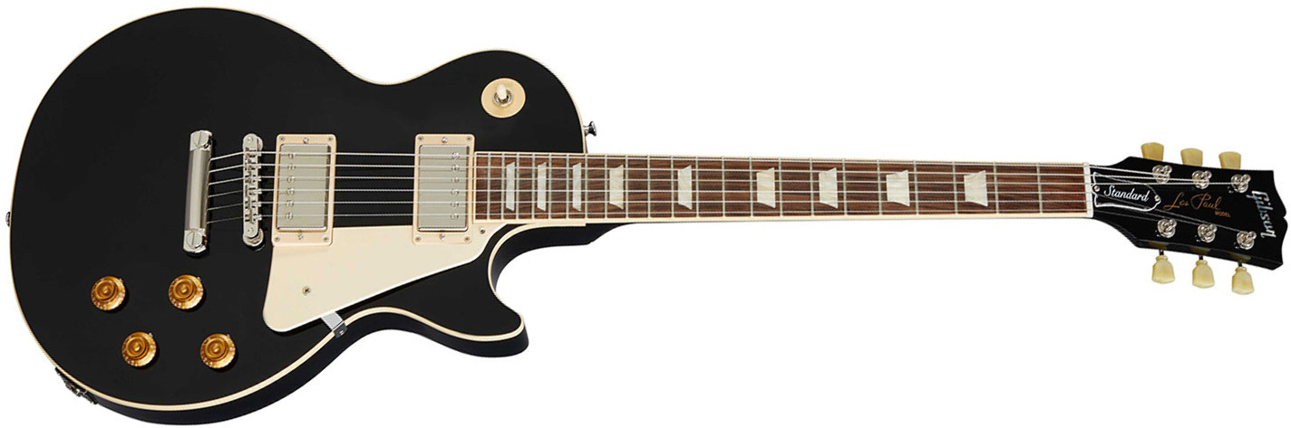 Gibson Les Paul Standard 50s Original Ltd 2h Ht Rw - Ebony - Enkel gesneden elektrische gitaar - Main picture