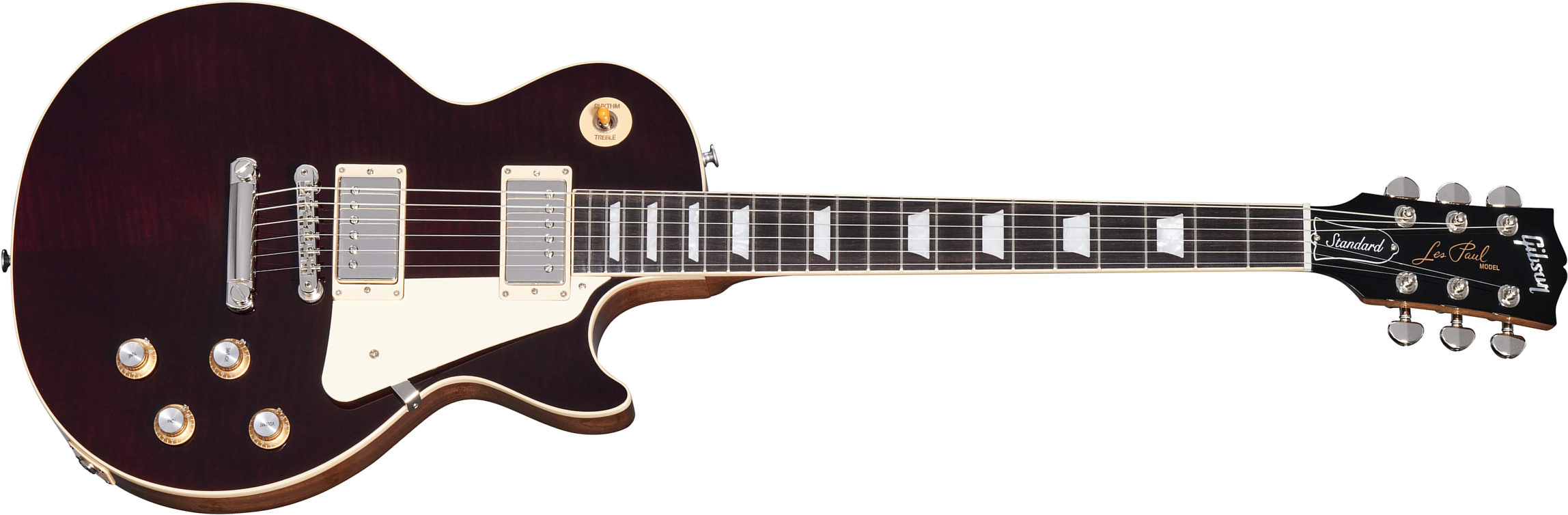 Gibson Les Paul Standard 60s Figured Original 2h Ht Rw - Translucent Oxblood - Enkel gesneden elektrische gitaar - Main picture