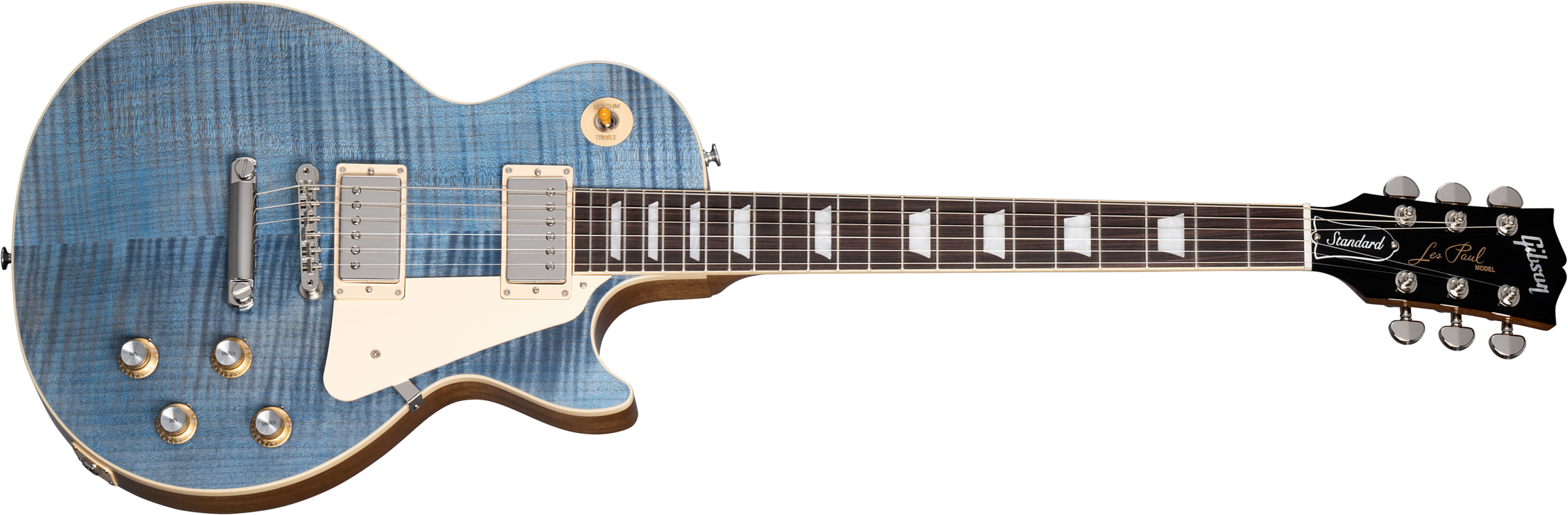 Gibson Les Paul Standard 60s Figured Original 2h Ht Rw - Ocean Blue - Enkel gesneden elektrische gitaar - Main picture