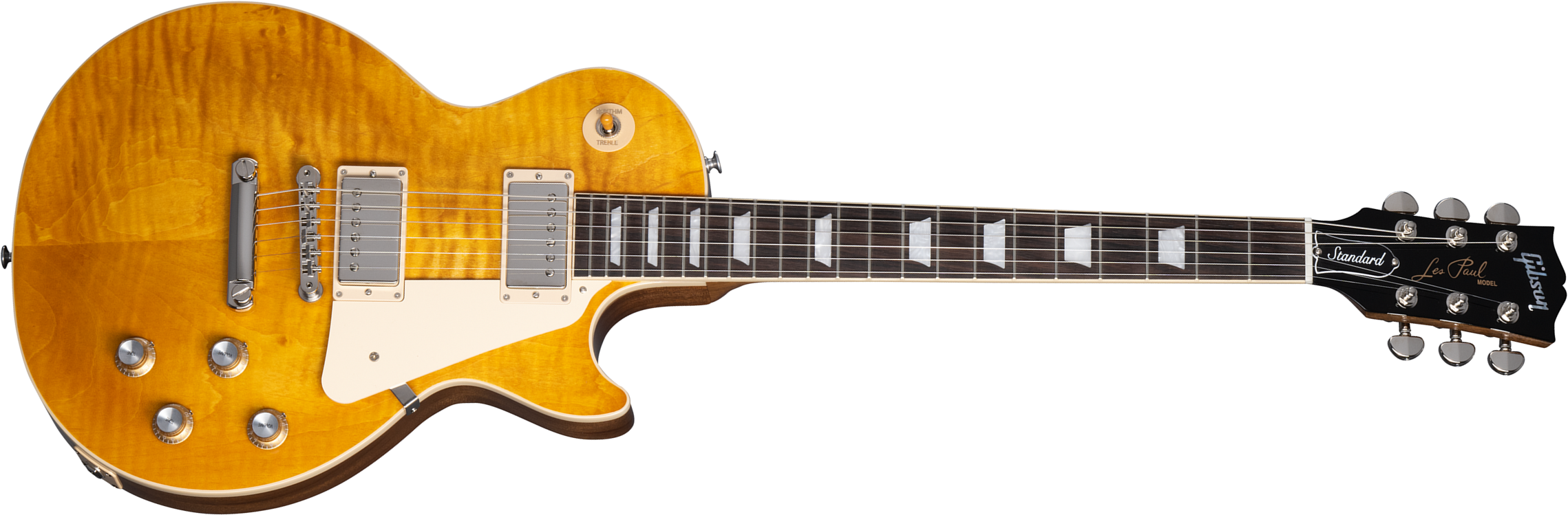 Gibson Les Paul Standard 60s Figured Original 2h Ht Rw - Honey Amber - Enkel gesneden elektrische gitaar - Main picture