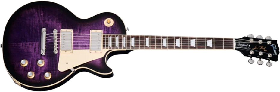 Gibson Les Paul Standard 60s Figured Original 2h Ht Rw - Dark Purple Burst - Single cut gitaar - Main picture