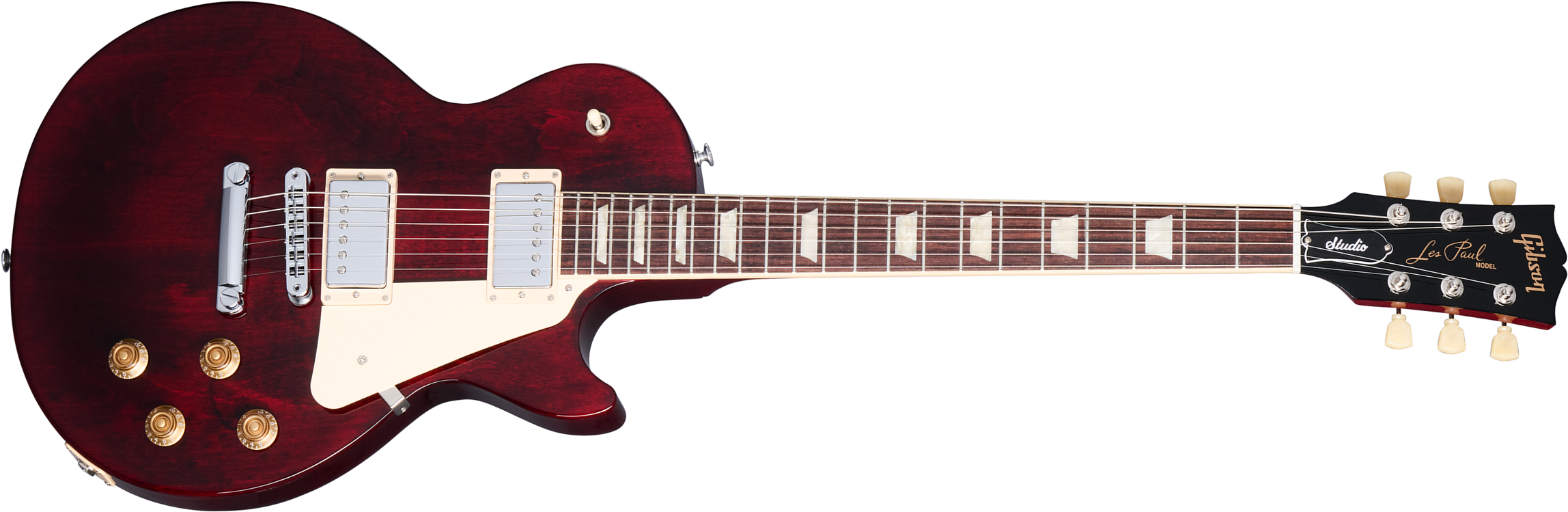 Gibson Les Paul Studio 2h Burstbucker Pro Ht Rw - Wine Red - Enkel gesneden elektrische gitaar - Main picture