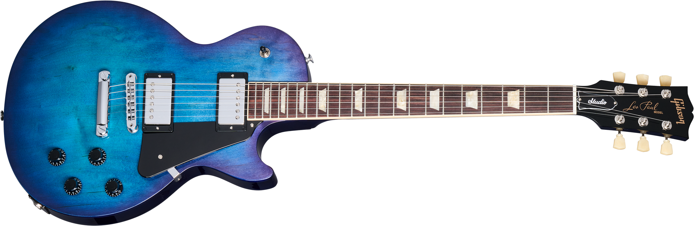 Gibson Les Paul Studio 2h Burstbucker Pro Ht Rw - Blueberry Burst - Enkel gesneden elektrische gitaar - Main picture