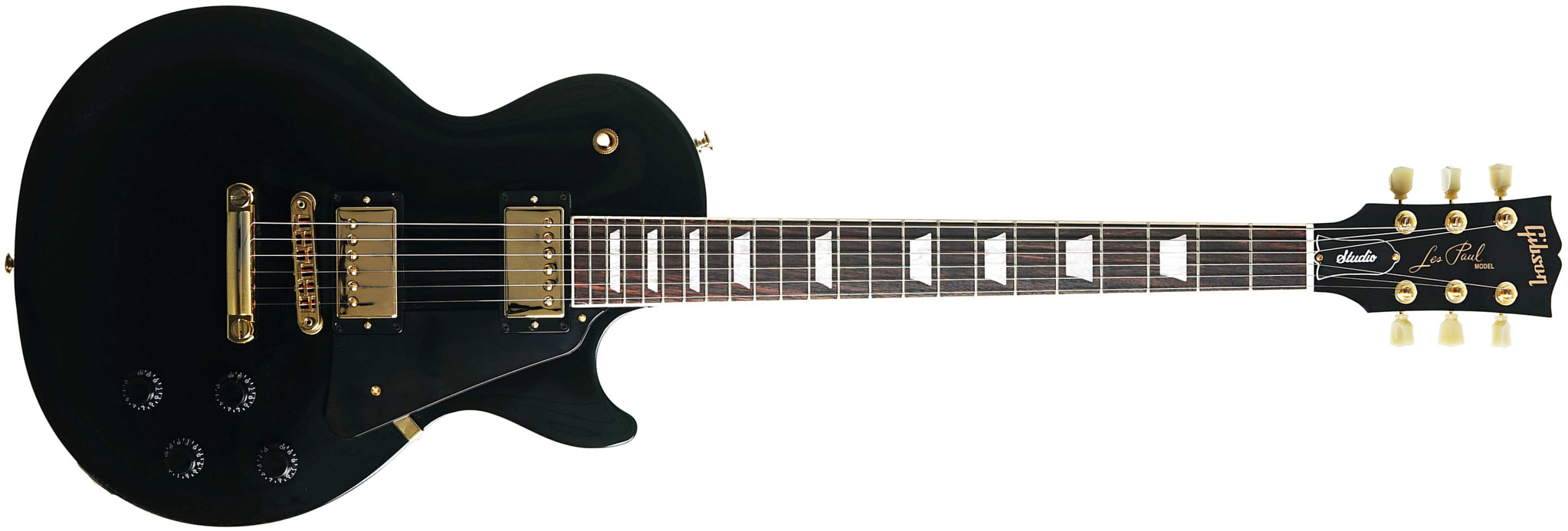 Gibson Les Paul Studio Gh Modern 2h Burstbucker Pro Ht Rw - Ebony - Single cut gitaar - Main picture