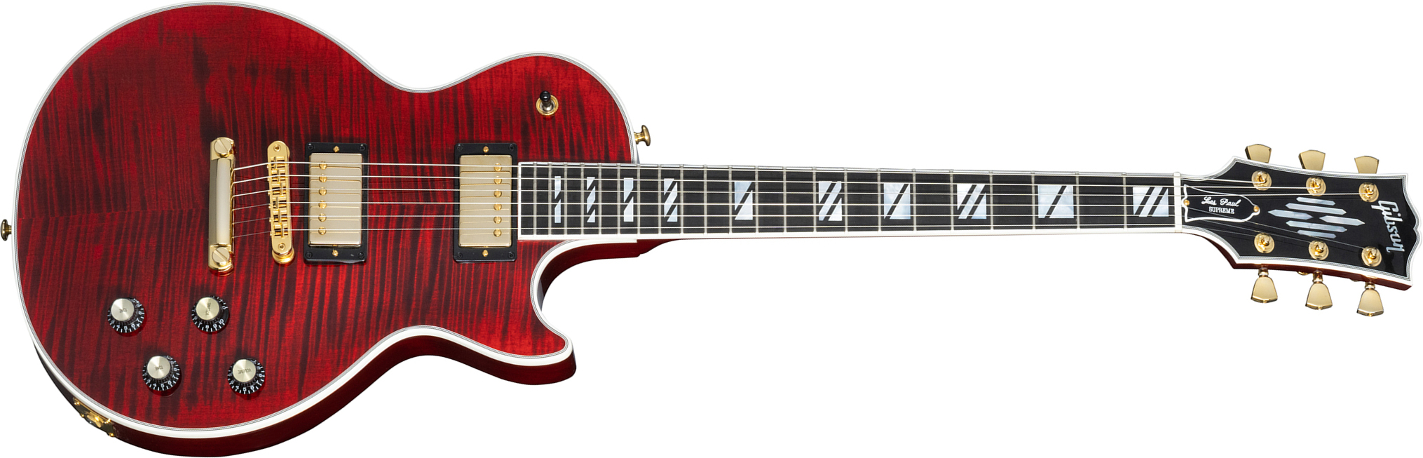 Gibson Les Paul Supreme 2023 2h Ht Eb - Wine Red - Enkel gesneden elektrische gitaar - Main picture