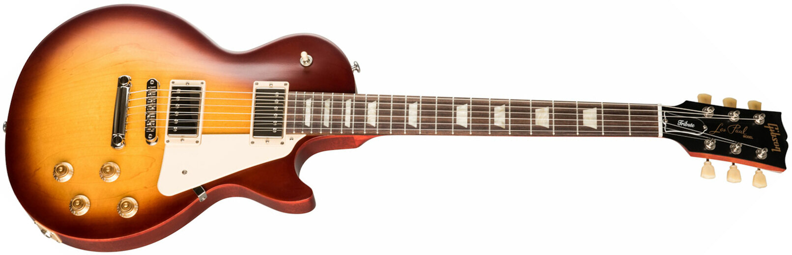 Gibson Les Paul Tribute Modern 2h Ht Rw - Satin Iced Tea - Enkel gesneden elektrische gitaar - Main picture