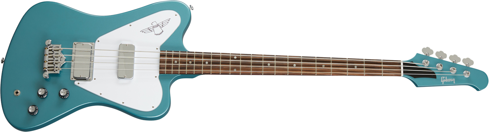 Gibson Non-reverse Thunderbird Modern Rw - Faded Pelham Blue - Solid body elektrische bas - Main picture