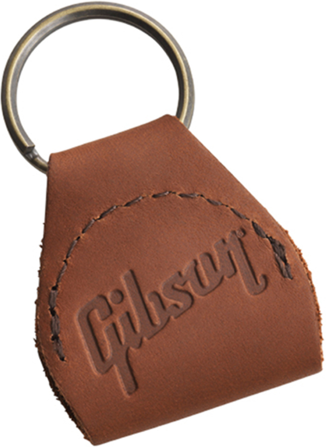 Gibson Premium Leather Pickholder Keychain Brown - Plectrumhouder - Main picture