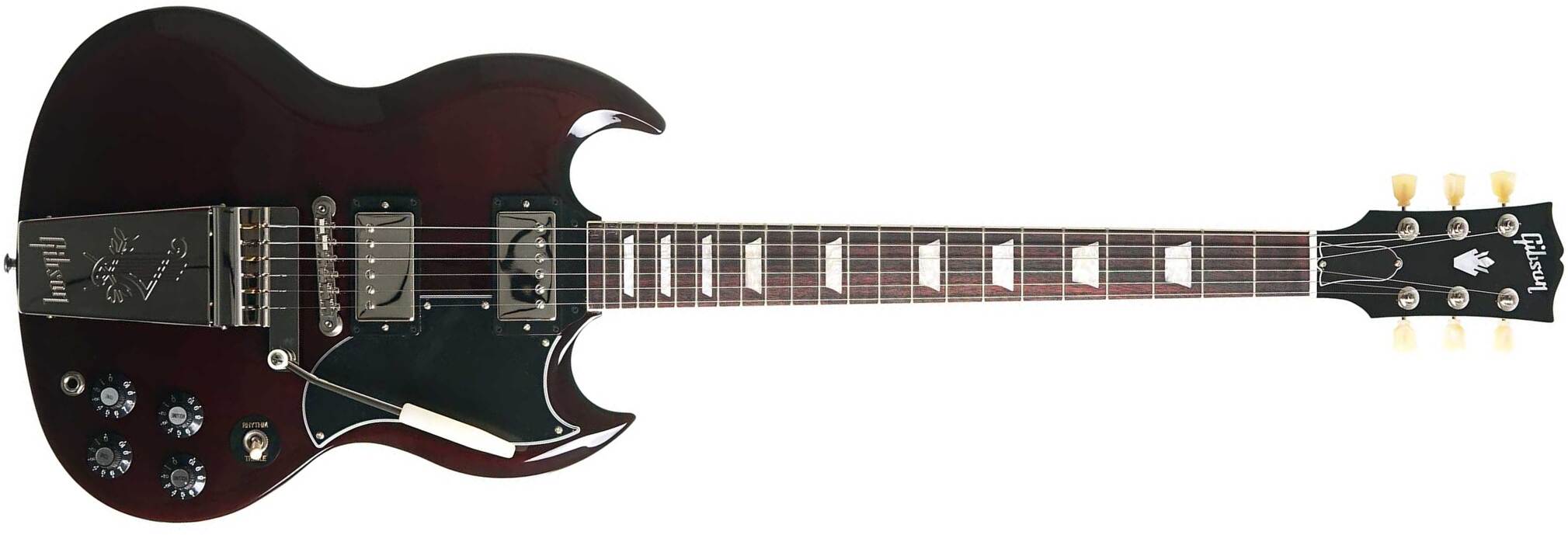 Gibson Sg Standard 1961 Maestro Vibrola T-type 2h Trem Rw - Aged Cherry - Double cut gitaar - Main picture