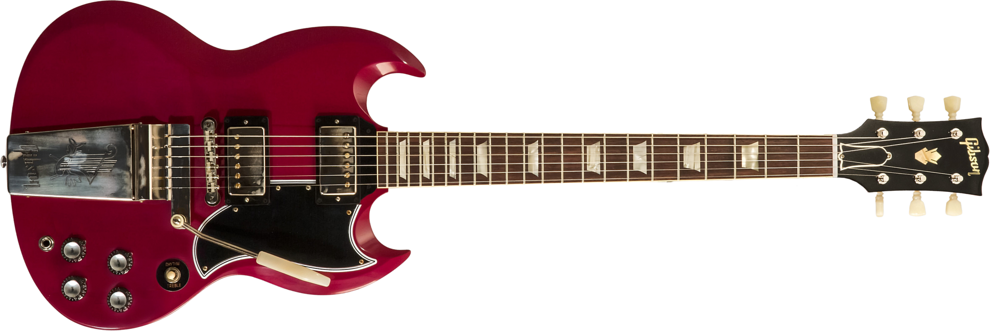 Gibson Sg Standard 1964 Maestro Vibrola 2h Trem Rw #502124 - Vos Metallic Plum - Double cut gitaar - Main picture