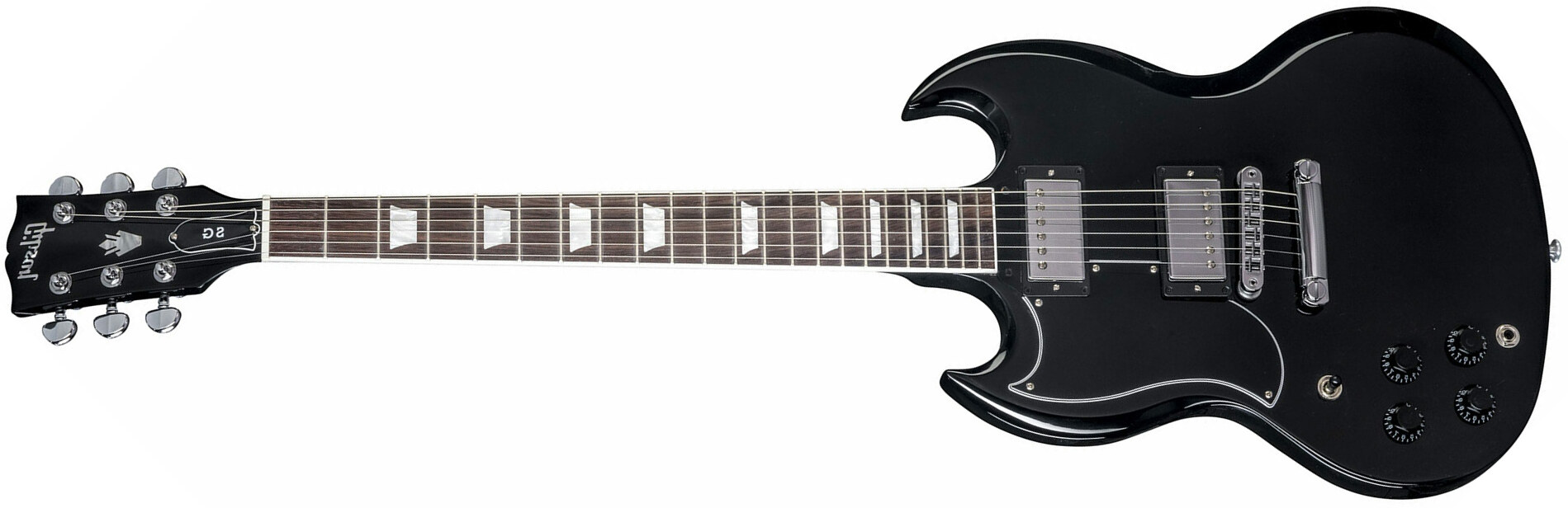 Gibson Sg Standard 2018 Lh Gaucher - Ebony - Stock-b - Linkshandige elektrische gitaar - Main picture