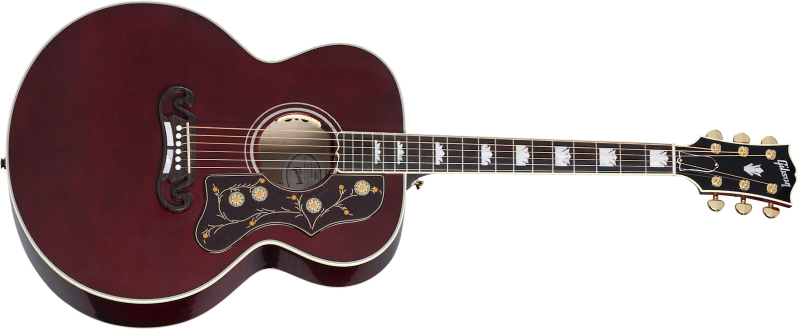 Gibson Sj-200 Standard Modern 2021 Super Jumbo Epicea Erable Rw - Wine Red - Elektro-akoestische gitaar - Main picture