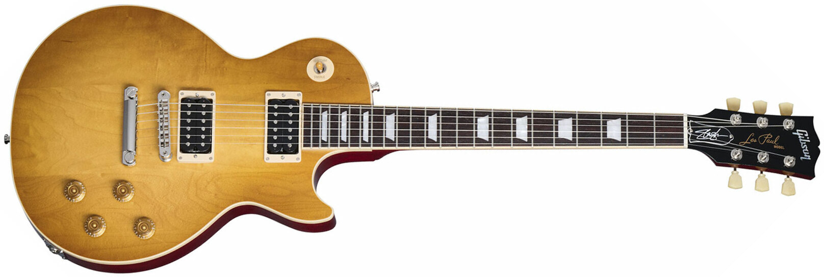 Gibson Slash Les Paul Standard Jessica Signature 2h Ht Rw - Honey Burst With Red Back - Enkel gesneden elektrische gitaar - Main picture