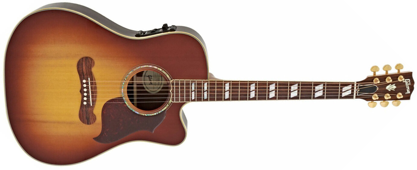 Gibson Songwriter Cutaway 2019 Dreadnought Epicea Palissandre Rw - Rosewood Burst - Volksgitaar - Main picture