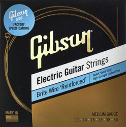 Elektrische gitaarsnaren Gibson SEG-BWR11 Electric Guitar 6-String Set Brite Wire Reinforced 11-50 - Snarenset