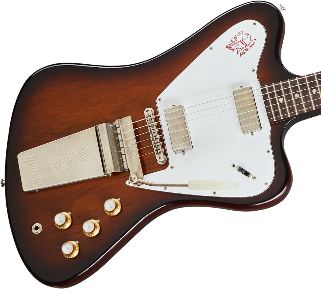 Gibson Custom Shop 1965 Non Reverse Firebird V Vibrola 2mh Trem Rw - Vos Vintage Sunburst - Retro-rock elektrische gitaar - Variation 3