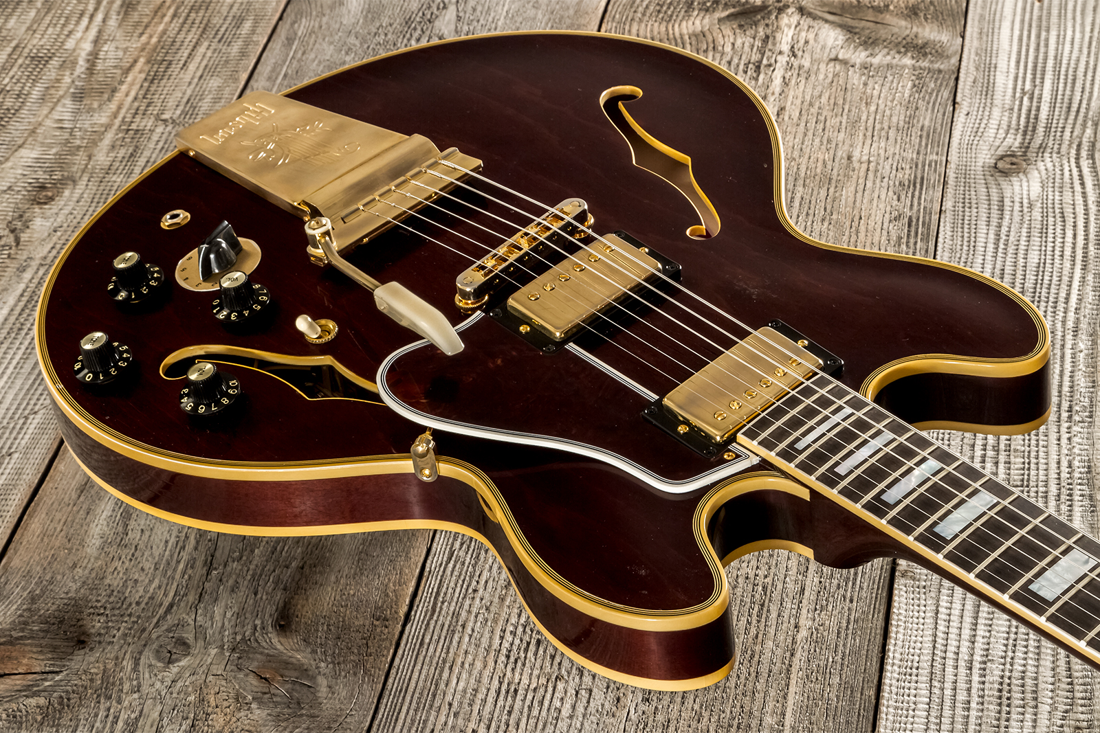 Gibson Custom Shop Bb King Es355 1974 Rumble In The Jungle 2h Trem Eb #bbes33505 - Murphy Lab Light Aged Walnut - Semi hollow elektriche gitaar - Vari