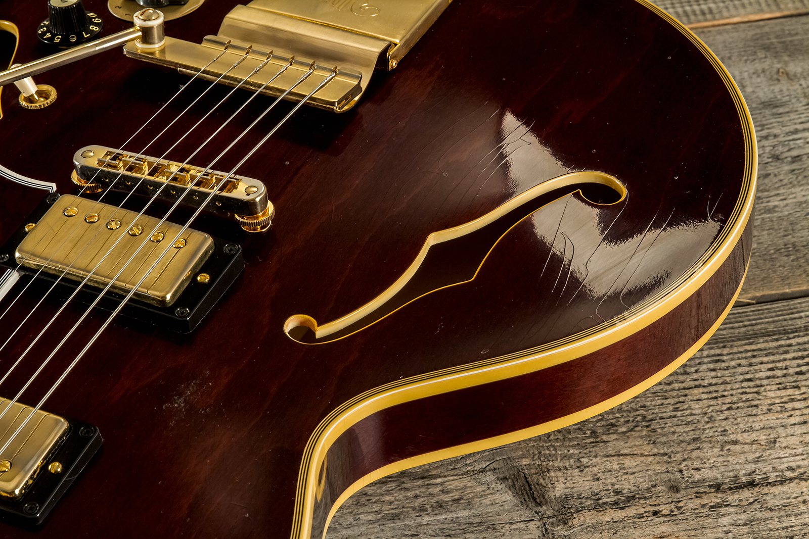 Gibson Custom Shop Bb King Es355 1974 Rumble In The Jungle 2h Trem Eb #bbes33505 - Murphy Lab Light Aged Walnut - Semi hollow elektriche gitaar - Vari