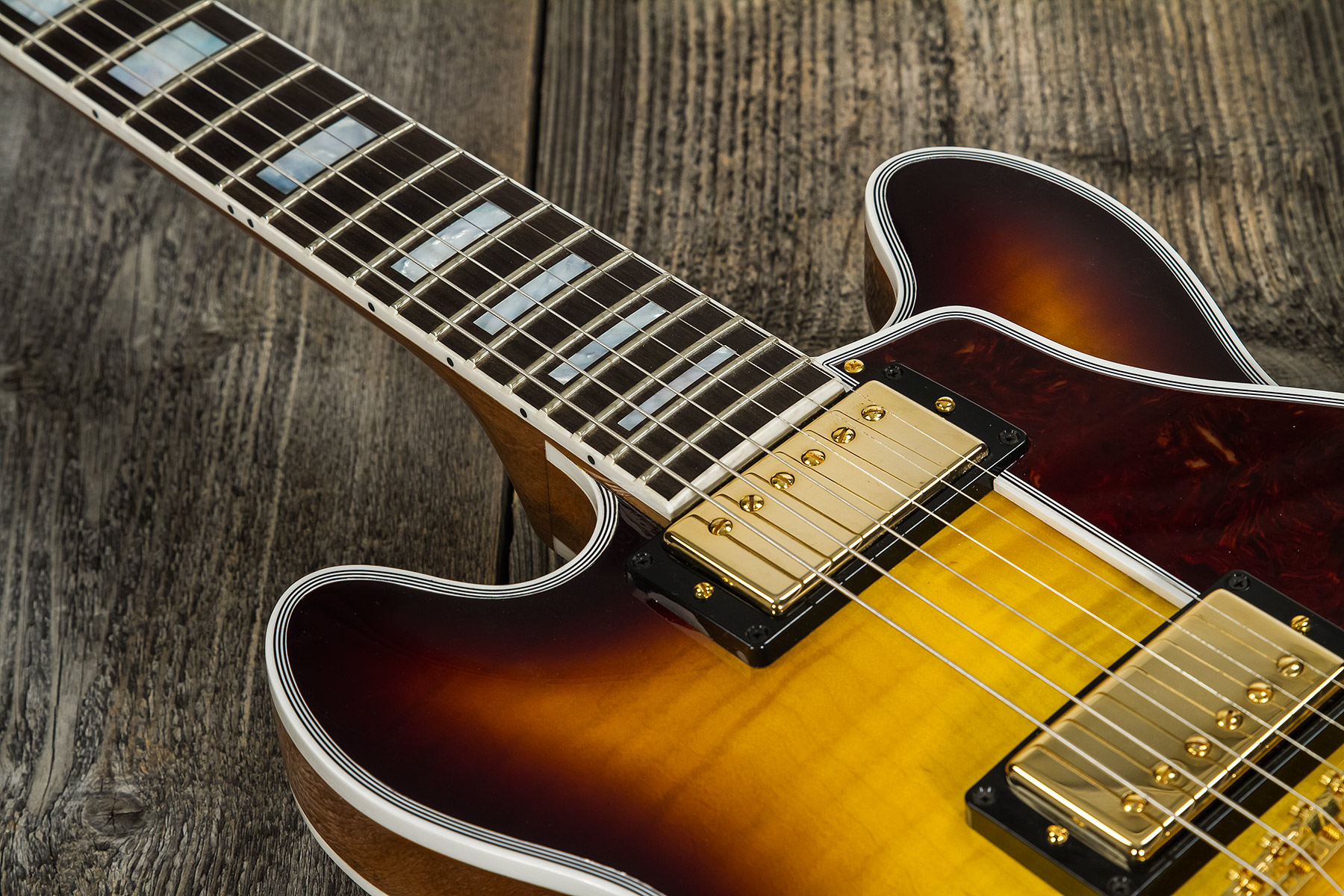 Gibson Custom Shop Cs-356 2h Ht Eb #cs201786 - Vintage Sunburst - Semi hollow elektriche gitaar - Variation 4