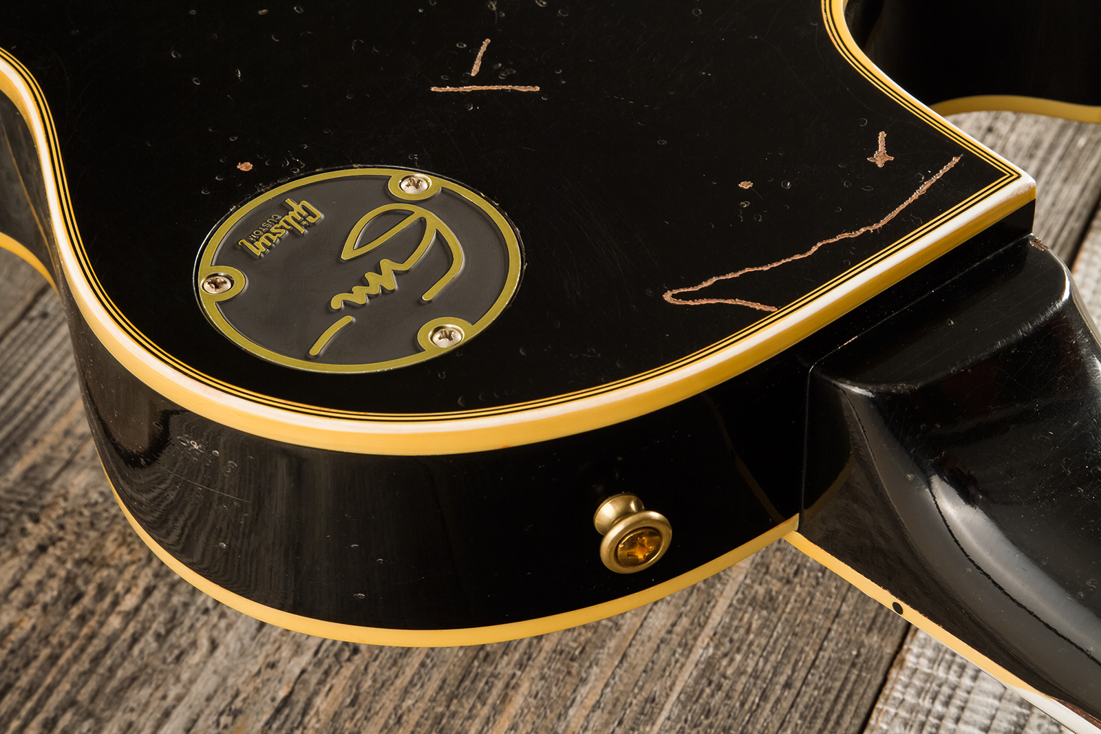 Gibson Custom Shop Eric Clapton Les Paul Custom 1958 Signature 2h Ht Eb - Murphy Lab Ebony - Kenmerkende elektrische gitaar - Variation 11
